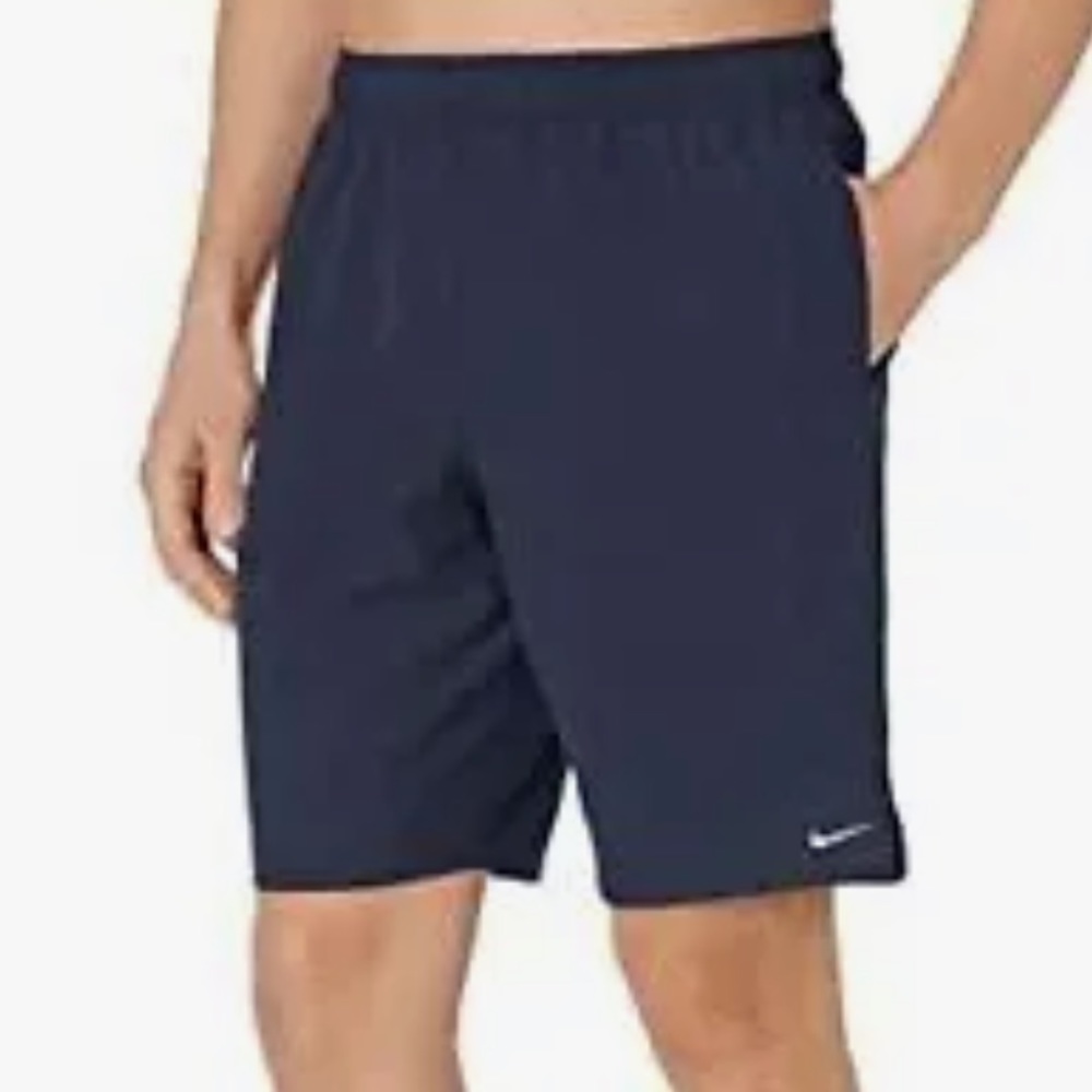 Nike Men’s Solid Lap 9 Inch Volley Short Swim Trunk Navy Blue Sz S NWT NESSA558